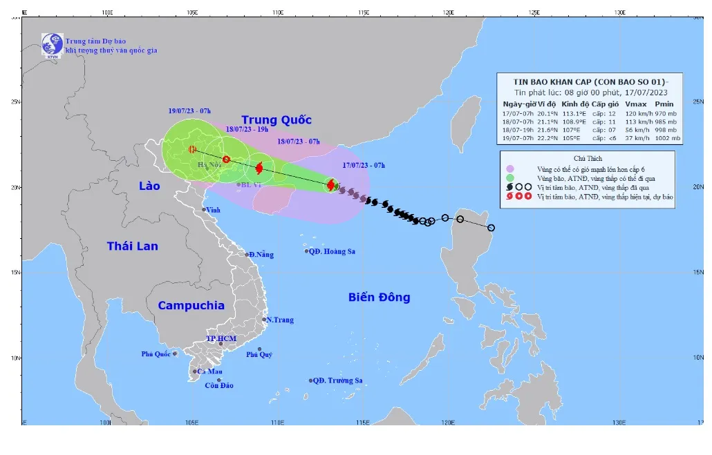 Bão số 1 giật cấp 15, Bắc Biển Đông có sóng biển cao 6-8m - Ảnh 1.