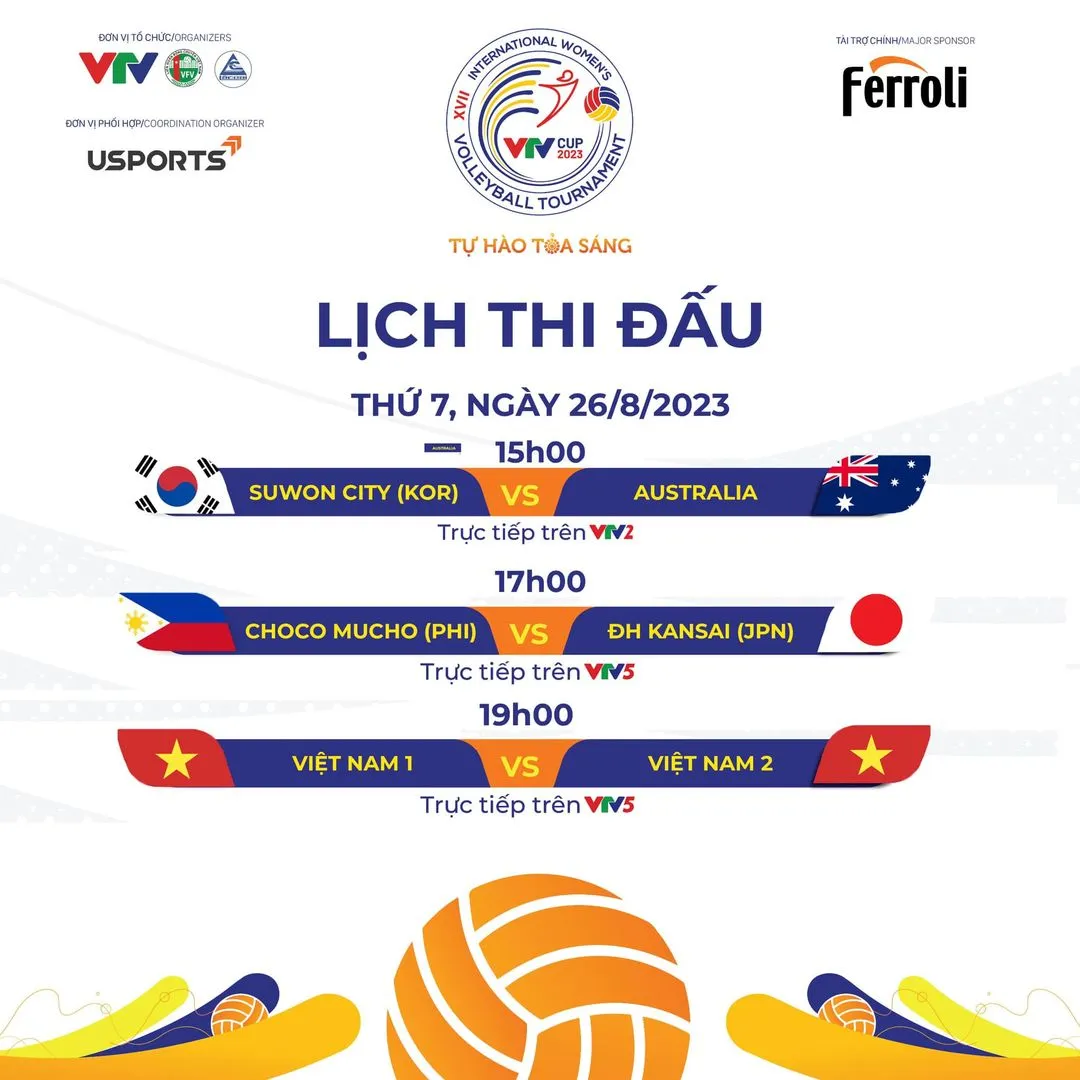 Lịch thi đấu v&agrave; trực tiếp chung kết VTV Cup Ferroli 2023 h&ocirc;m nay, 26/8   - Ảnh 1.