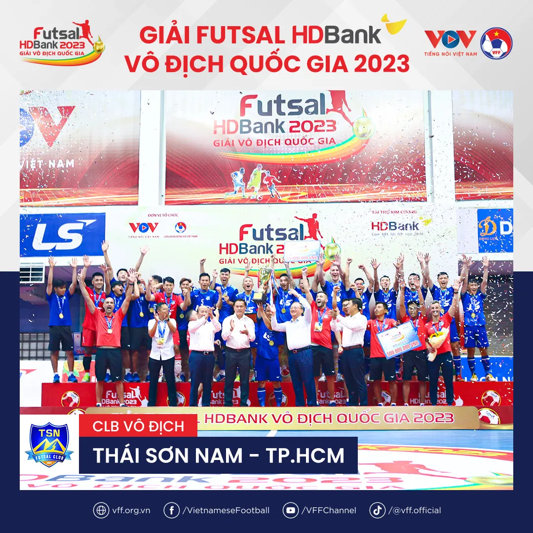 Thái Sơn Nam TP.HCM vô địch giải futsal VĐQG 2023 - Ảnh 6. Thái Sơn Nam TP.HCM vô địch giải futsal VĐQG 2023 - Ảnh 6.