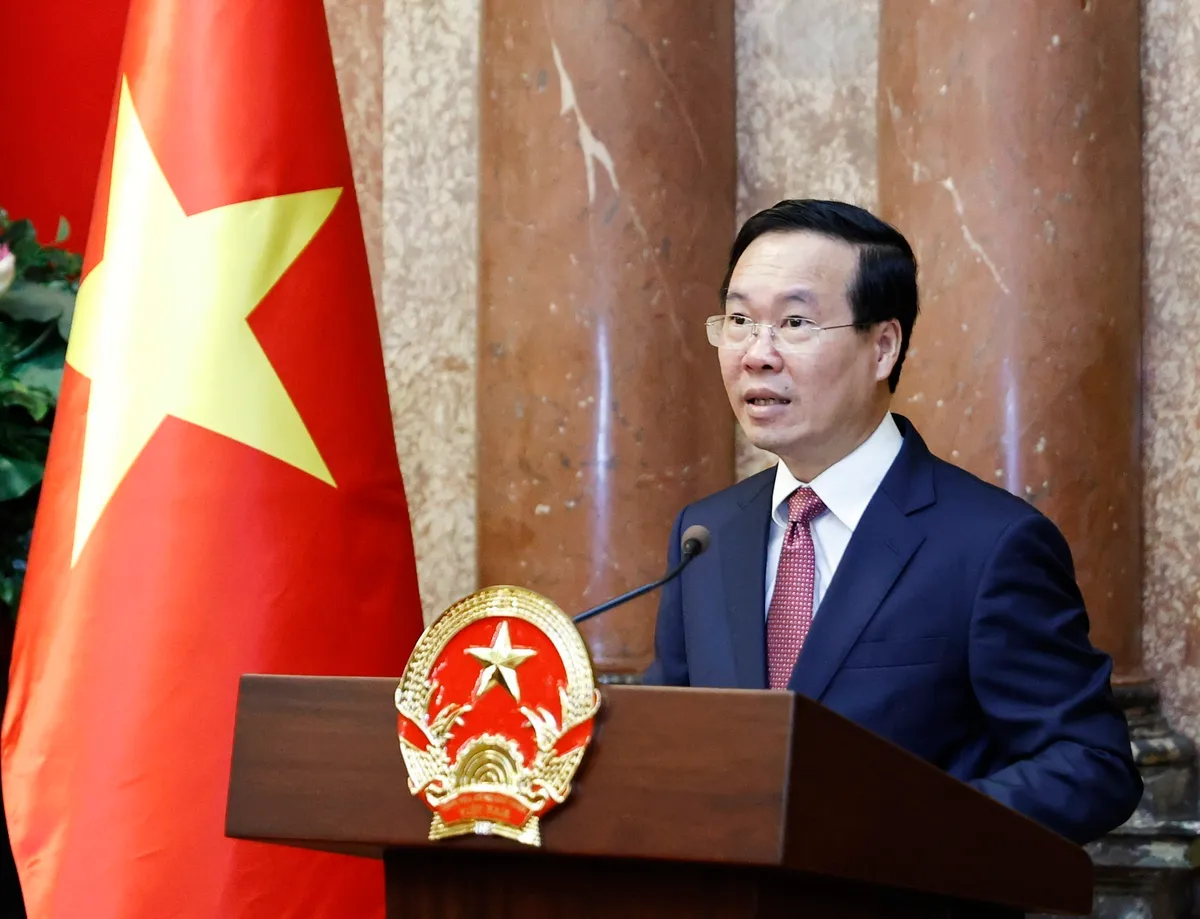 Chủ tịch nước trao Quyết định thăng qu&acirc;n h&agrave;m Thượng tướng cho đồng ch&iacute; Trịnh Văn Quyết - Ảnh 2.