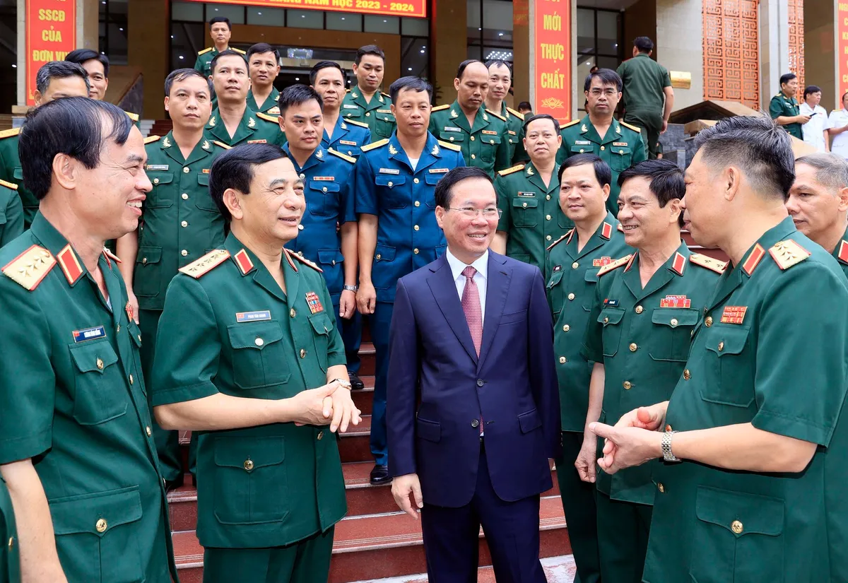 Chủ tịch nước V&otilde; Văn Thưởng dự Lễ khai giảng tại Học viện Quốc ph&ograve;ng - Ảnh 3.