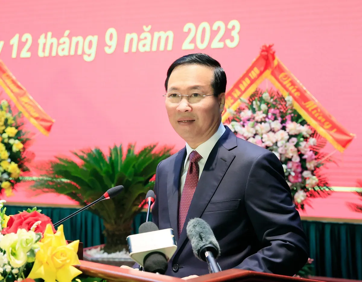 Chủ tịch nước V&otilde; Văn Thưởng dự Lễ khai giảng tại Học viện Quốc ph&ograve;ng - Ảnh 2.