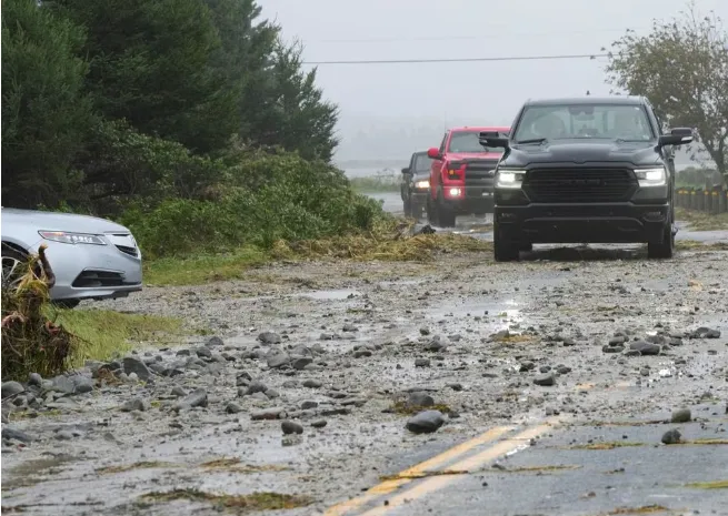 Bão Lee đổ bộ vào Nova Scotia, làm đổ cây và gây mất điện - Ảnh 2.