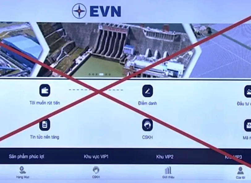 Tiếp tục xuất hiện trang web giả mạo thương hiệu EVN - Ảnh 1.