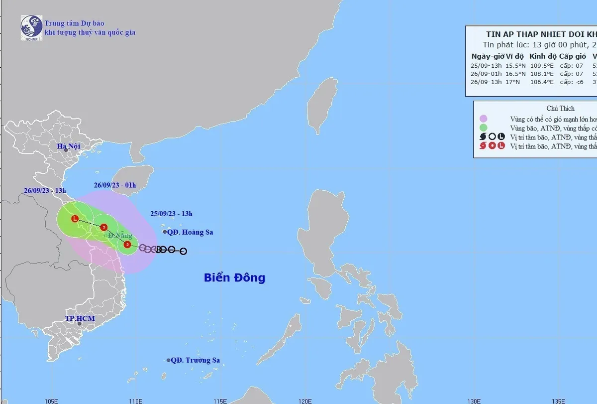 Áp thấp nhiệt đới cách Quảng Ngãi khoảng 74 km - Ảnh 1. Áp thấp nhiệt đới cách Quảng Ngãi khoảng 74 km - Ảnh 1.