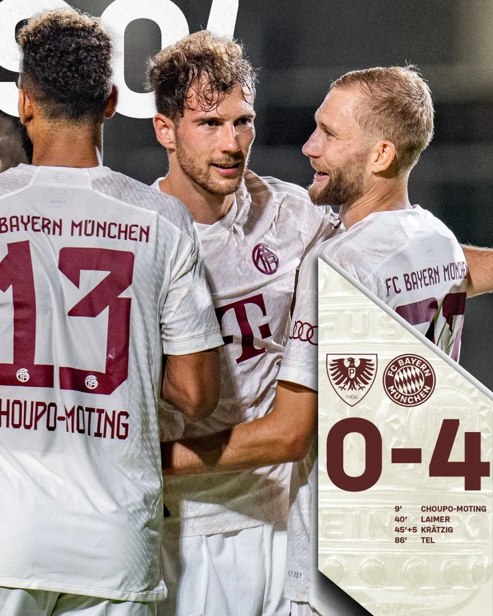 Bayern Munich dễ dàng vào vòng 2 Cúp Quốc gia Đức - Ảnh 2. Bayern Munich dễ dàng vào vòng 2 Cúp Quốc gia Đức - Ảnh 2.