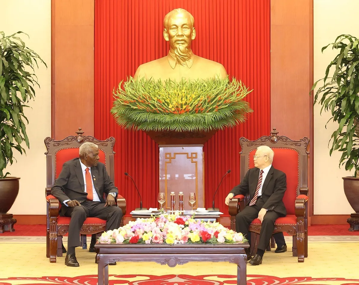 Tổng B&iacute; thư Nguyễn Ph&uacute; Trọng tiếp Chủ tịch Quốc hội Cuba - Ảnh 2.