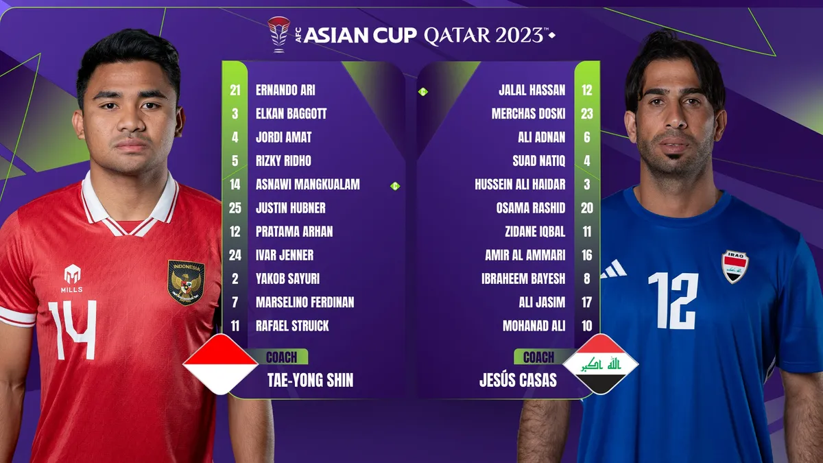 ASIAN Cup 2023 | ĐT Indonesia 1-3 ĐT Iraq | 3 điểm xứng đáng cho ĐT Iraq - Ảnh 1. ASIAN Cup 2023 | ĐT Indonesia 1-3 ĐT Iraq | 3 điểm xứng đáng cho ĐT Iraq - Ảnh 1.