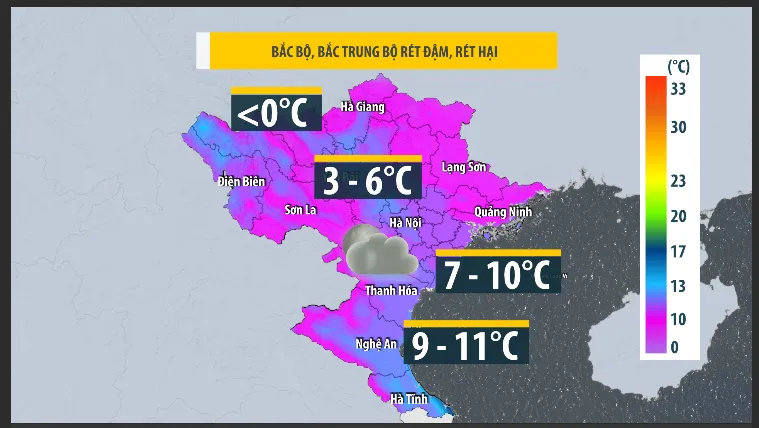 Trời rét hại diện rộng, có thể xảy ra băng giá, mưa tuyết - Ảnh 2.