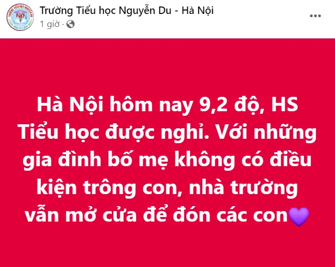 Con nghỉ học ở nhà tránh rét, phụ huynh chật vật - Ảnh 1.