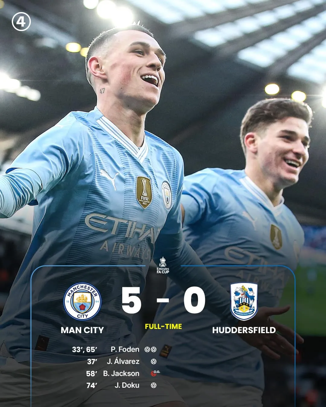 Manchester City dễ dàng vào vòng 4 cúp FA - Ảnh 1. Manchester City dễ dàng vào vòng 4 cúp FA - Ảnh 1.
