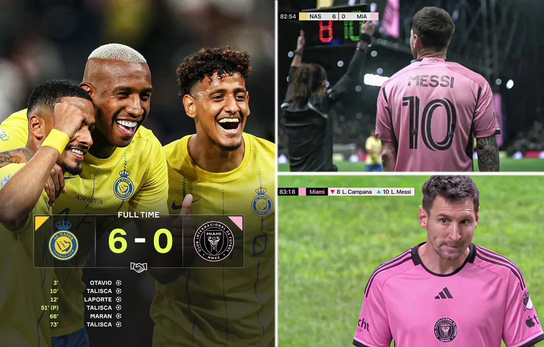 Inter Miami nhận thất bại thảm hại trước Al Nassr - Ảnh 1. Inter Miami nhận thất bại thảm hại trước Al Nassr - Ảnh 1.