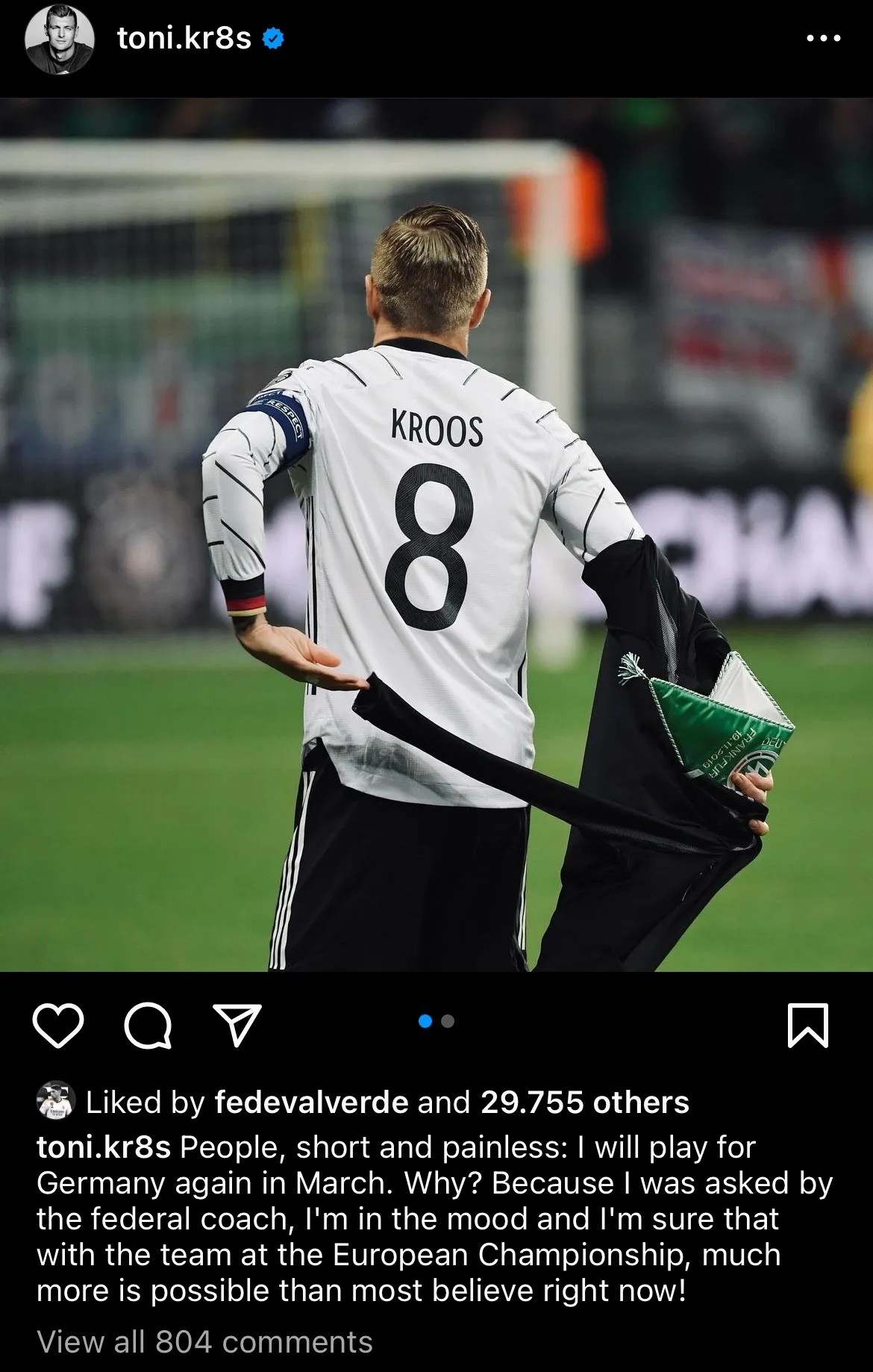CHÍNH THỨC! Toni Kroos trở lại khoác áo ĐT Đức - Ảnh 1. CHÍNH THỨC! Toni Kroos trở lại khoác áo ĐT Đức - Ảnh 1.