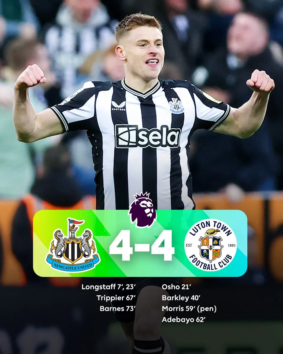 Newcastle bị cầm hòa trên sân nhà trước Luton Town - Ảnh 1. Newcastle bị cầm hòa trên sân nhà trước Luton Town - Ảnh 1.