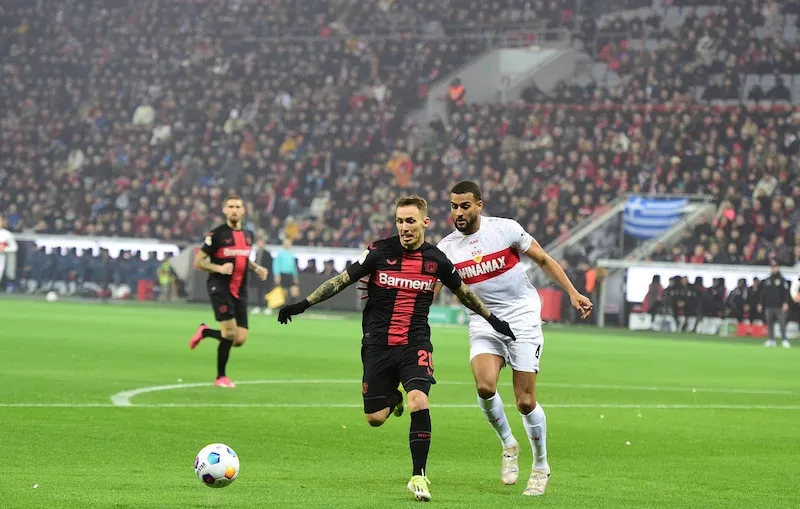 Bayer Leverkusen giành chiến thắng tại tứ kết Cúp Quốc gia Đức - Ảnh 1. Bayer Leverkusen giành chiến thắng tại tứ kết Cúp Quốc gia Đức - Ảnh 1.