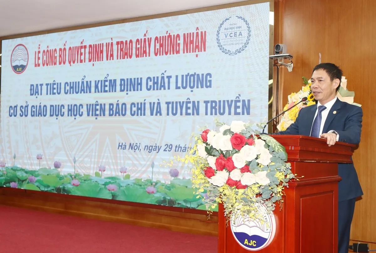 Học viện Báo chí Tuyên truyền đạt tiêu chuẩn kiểm định chất lượng cơ sở giáo dục - Ảnh 2.