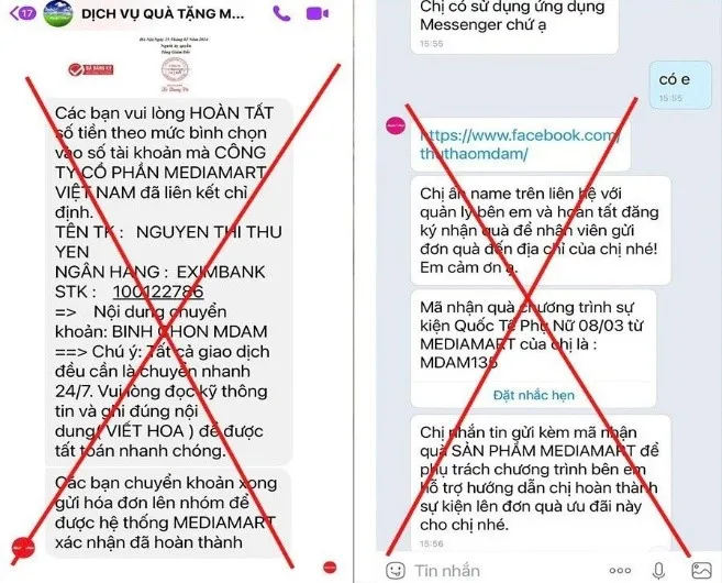 Cảnh báo trò giả danh sàn thương mại điện tử, siêu thị điện máy để lừa đảo - Ảnh 1.