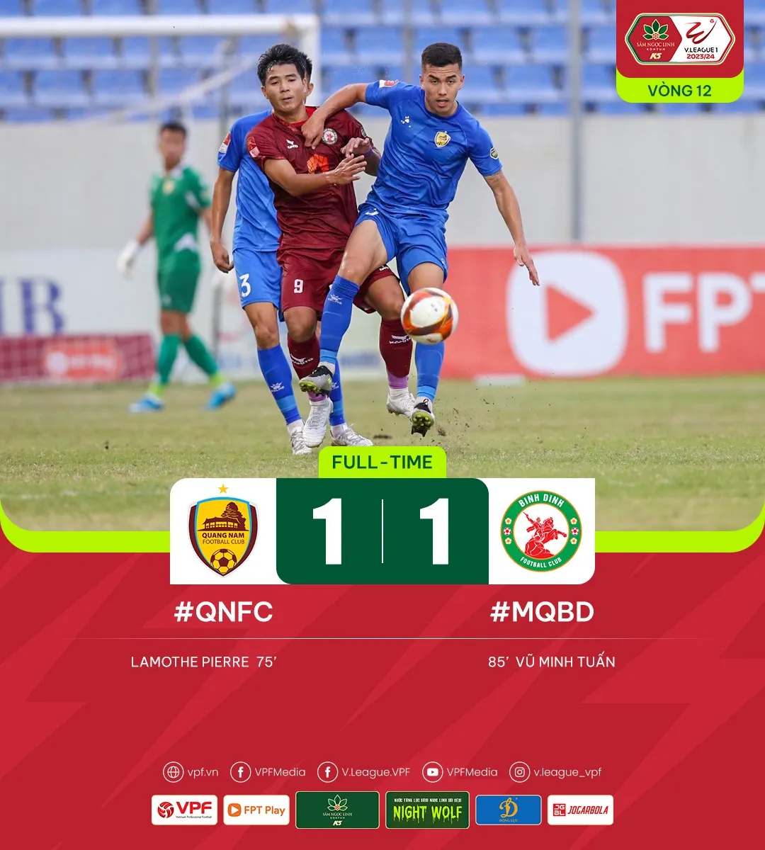 Highlights | CLB Quảng Nam 1-1 MerryLand QNBĐ (Vòng 12 V.League 2023/24) - Ảnh 1.