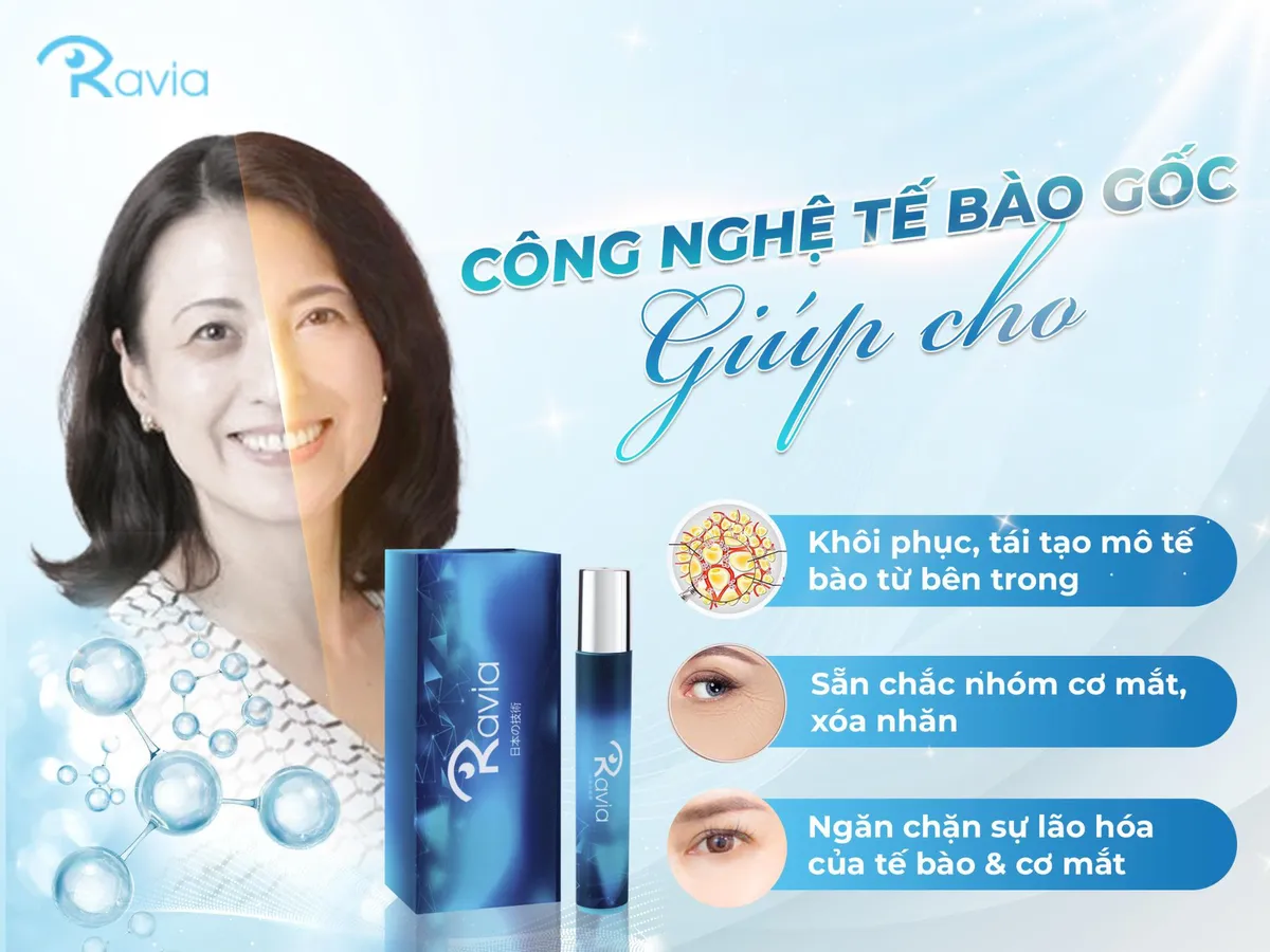 Thanh lăn Ravia - Khắc tinh của quầng thâm, bọng mắt, nhăn mắt - Ảnh 2.