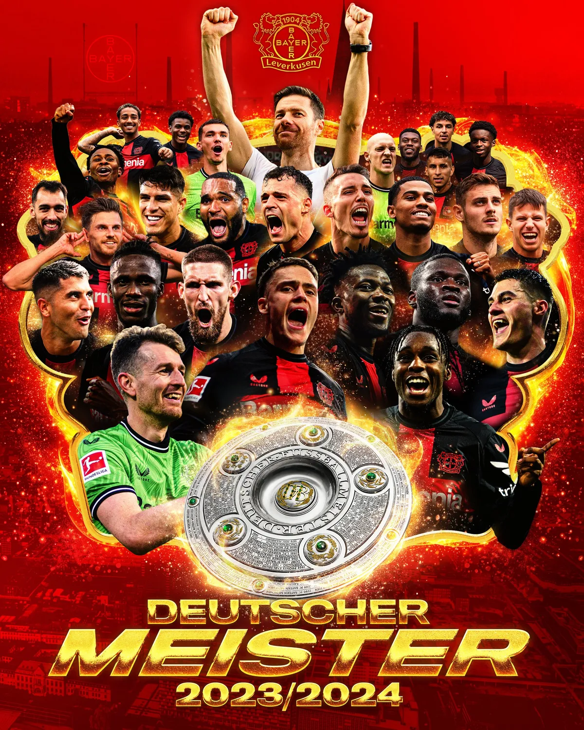 Bayer Leverkusen lên ngôi vô địch Bundesliga sớm 5 vòng đấu - Ảnh 1.