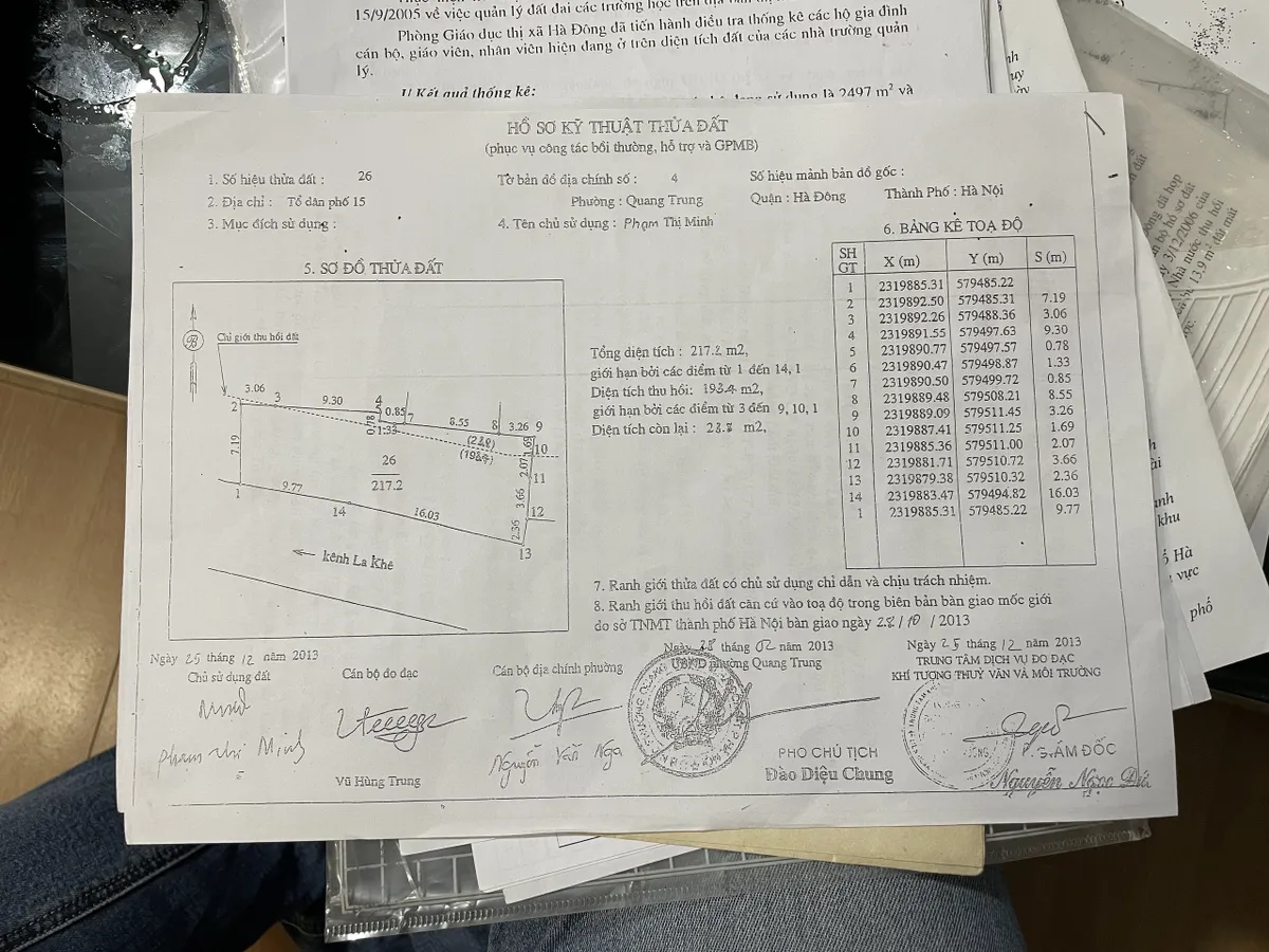 Bồi thường dự án Kênh La Khê: Nhà ở cán bộ Hà Nội “bỗng hóa” đất trống ven đê - Ảnh 4.