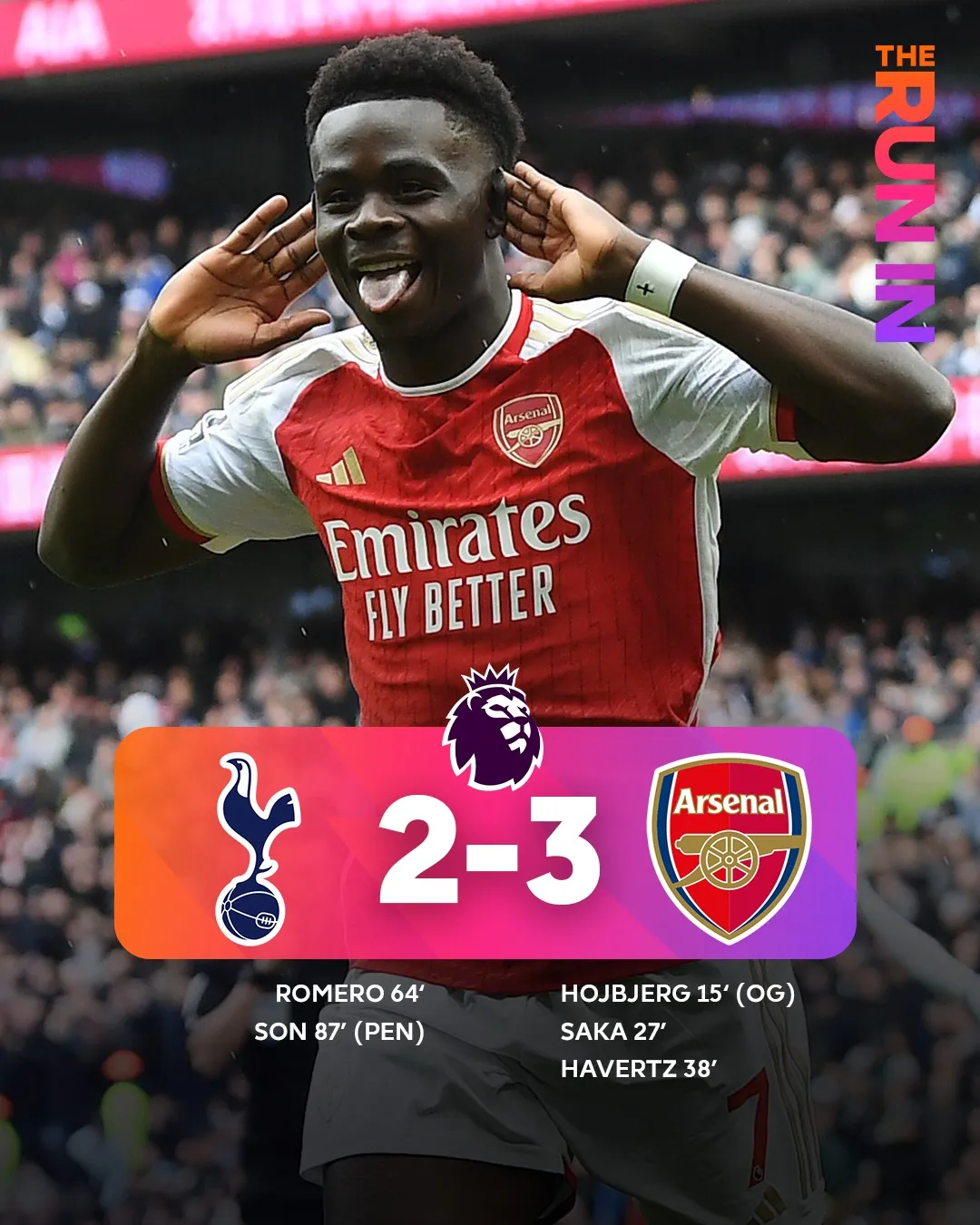 Tottenham 2-3 Arsenal: Dấu ấn... sai lầm cá nhân, chiến thắng nghẹt thở! - Ảnh 1. Tottenham 2-3 Arsenal: Dấu ấn... sai lầm cá nhân, chiến thắng nghẹt thở! - Ảnh 1.