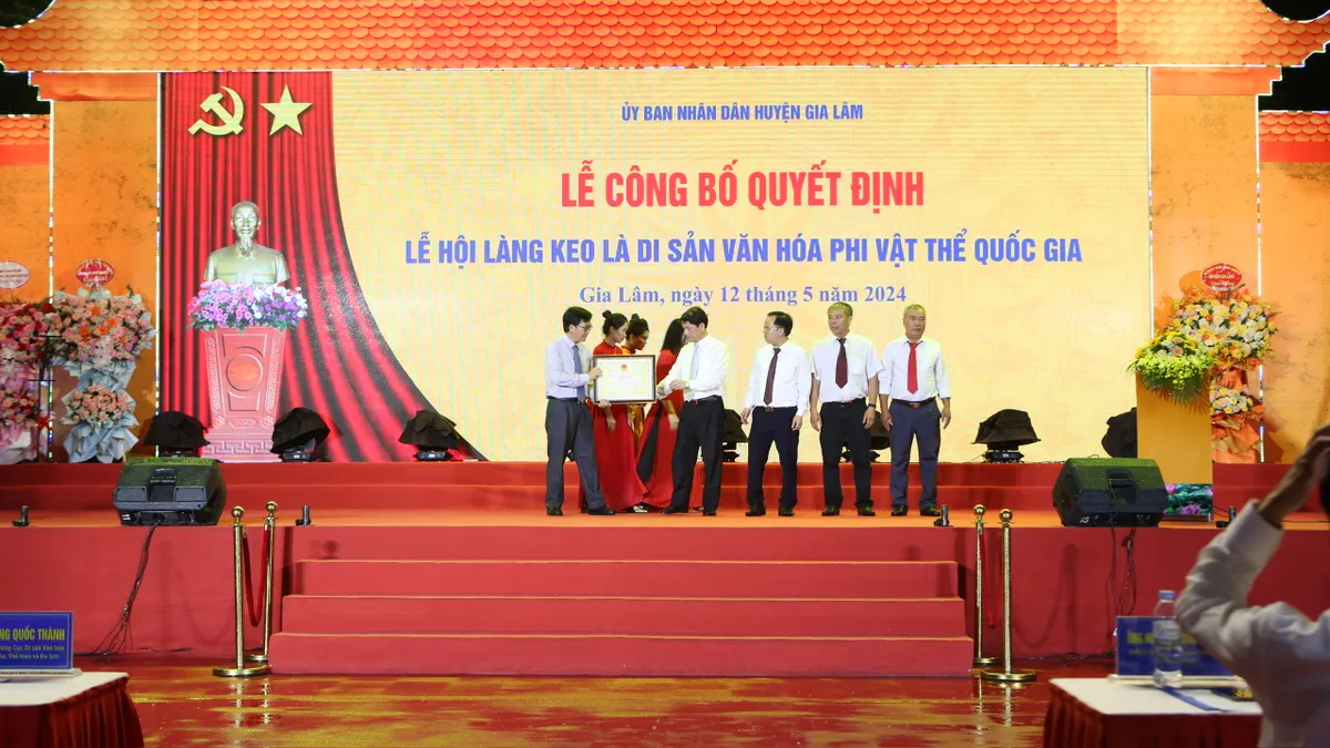 Lễ hội làng Keo được công nhận là Di sản văn hóa phi vật thể quốc gia - Ảnh 1.