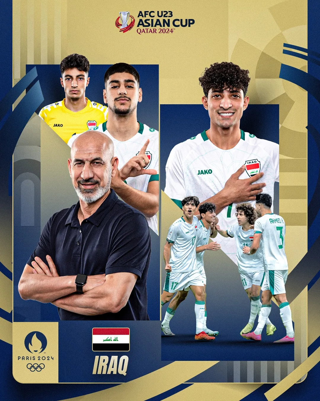 U23 Iraq giành suất tham dự Olympic Paris 2024 - Ảnh 3. U23 Iraq giành suất tham dự Olympic Paris 2024 - Ảnh 3.