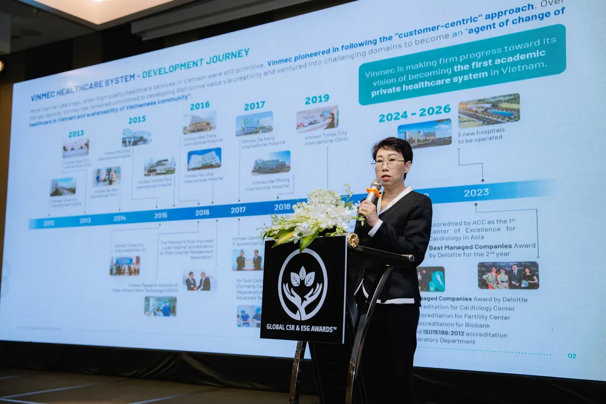 Vinmec nhận 4 giải thưởng quốc tế về tr&aacute;ch nhiệm x&atilde; hội v&agrave; ph&aacute;t triển bền vững - Ảnh 2.