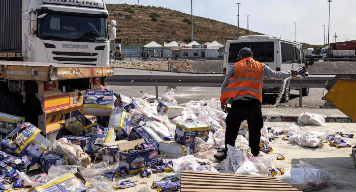 Các nhà hoạt động Israel bảo vệ hàng cứu trợ đến Gaza - Ảnh 1.