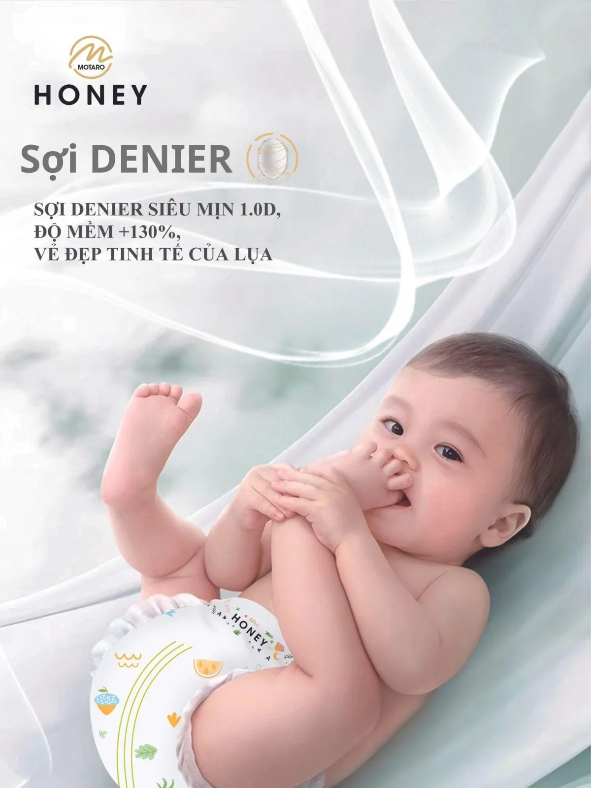 Motaro ra mắt dòng tã bỉm làm từ sợi tơ tằm Denier 1.0D - Ảnh 3. Motaro ra mắt dòng tã bỉm làm từ sợi tơ tằm Denier 1.0D - Ảnh 3.
