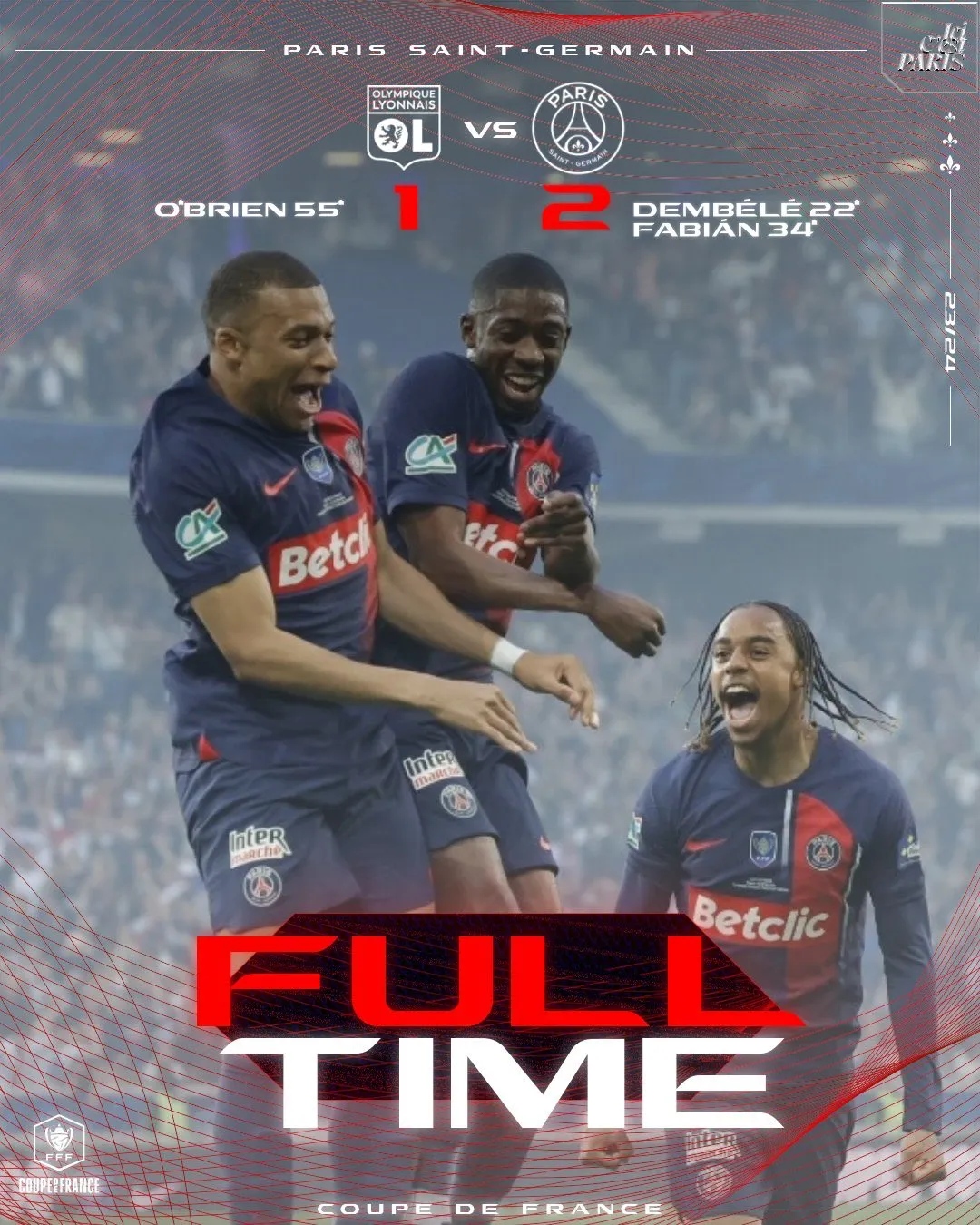 PSG hoàn tất cú ăn 3 quốc nội trong ngày chia tay Mbappe - Ảnh 1. PSG hoàn tất cú ăn 3 quốc nội trong ngày chia tay Mbappe - Ảnh 1.