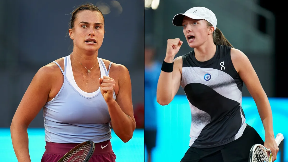 Iga Swiatek vs Aryna Sabalenka: Chờ màn tái đấu hấp dẫn ở Madrid mở rộng - Ảnh 1. Iga Swiatek vs Aryna Sabalenka: Chờ màn tái đấu hấp dẫn ở Madrid mở rộng - Ảnh 1.