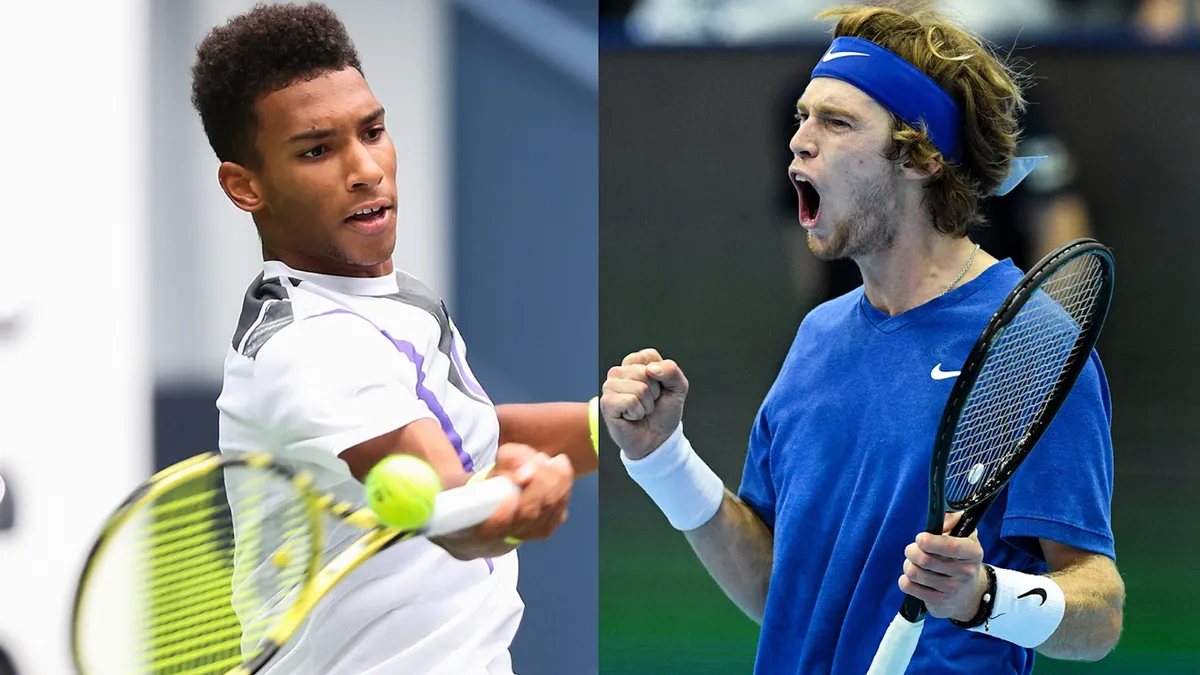 Andrey Rublev và Felix Auger Aliassime vào chung kết đơn nam Madrid mở rộng - Ảnh 1. Andrey Rublev và Felix Auger Aliassime vào chung kết đơn nam Madrid mở rộng - Ảnh 1.