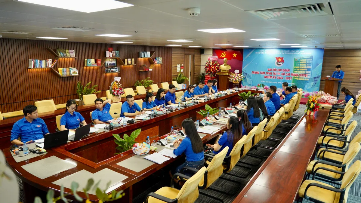 Tổ chức thành công Đại hội các Chi đoàn, Đoàn trường học mang đậm bản sắc thanh niên VTV - Ảnh 1.