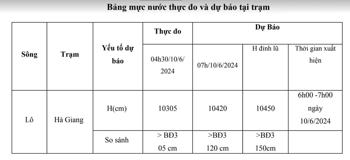 Hà Giang mưa rất lớn gây ngập lụt, lũ khẩn cấp trên sông Lô - Ảnh 1.