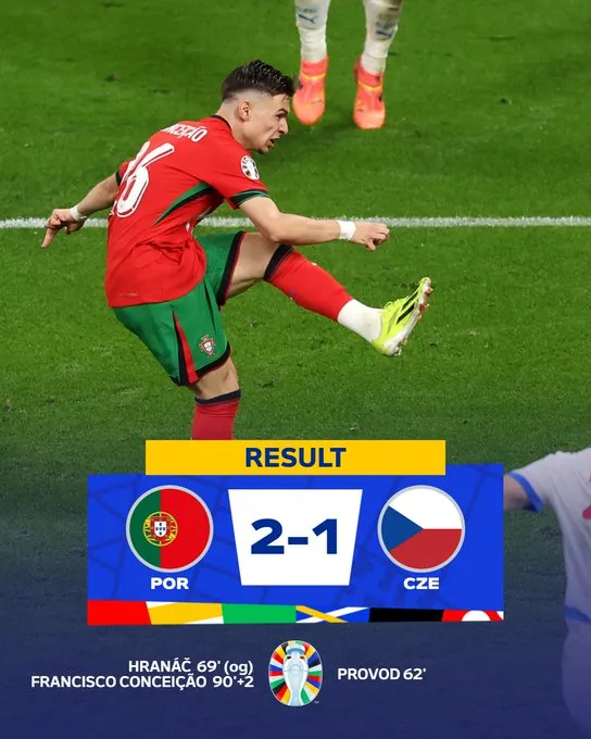 EURO 2024 | Bồ Đào Nha 2-1 CH Séc: Ngược dòng ngoạn mục, thắng lợi nghẹt thở! - Ảnh 1.