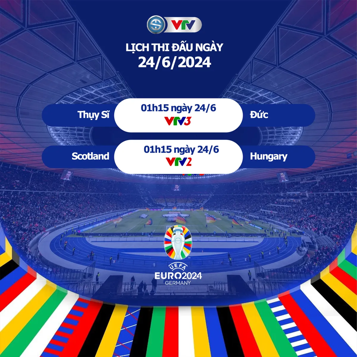 Lịch thi đấu và trực tiếp Euro 2024 hôm nay trên VTV: Thụy Sĩ vs Đức tranh ngôi đầu bảng A - Ảnh 1. Lịch thi đấu và trực tiếp Euro 2024 hôm nay trên VTV: Thụy Sĩ vs Đức tranh ngôi đầu bảng A - Ảnh 1.