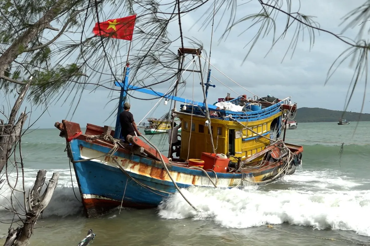 Bộ Tư lệnh Vùng 5 Hải quân kịp thời cứu kéo tàu cá ngư dân gặp nạn - Ảnh 1.