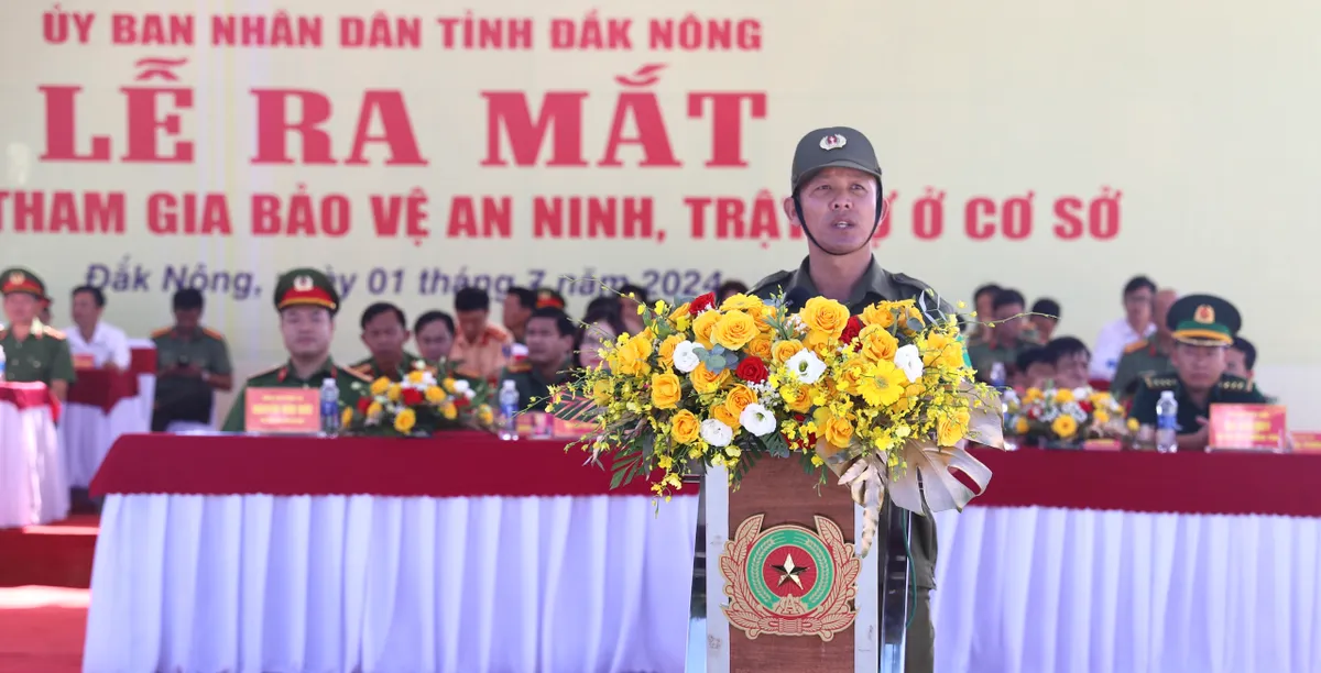 Đắk N&ocirc;ng đồng loạt ra mắt 713 tổ Bảo vệ an ninh cơ sở - Ảnh 3.