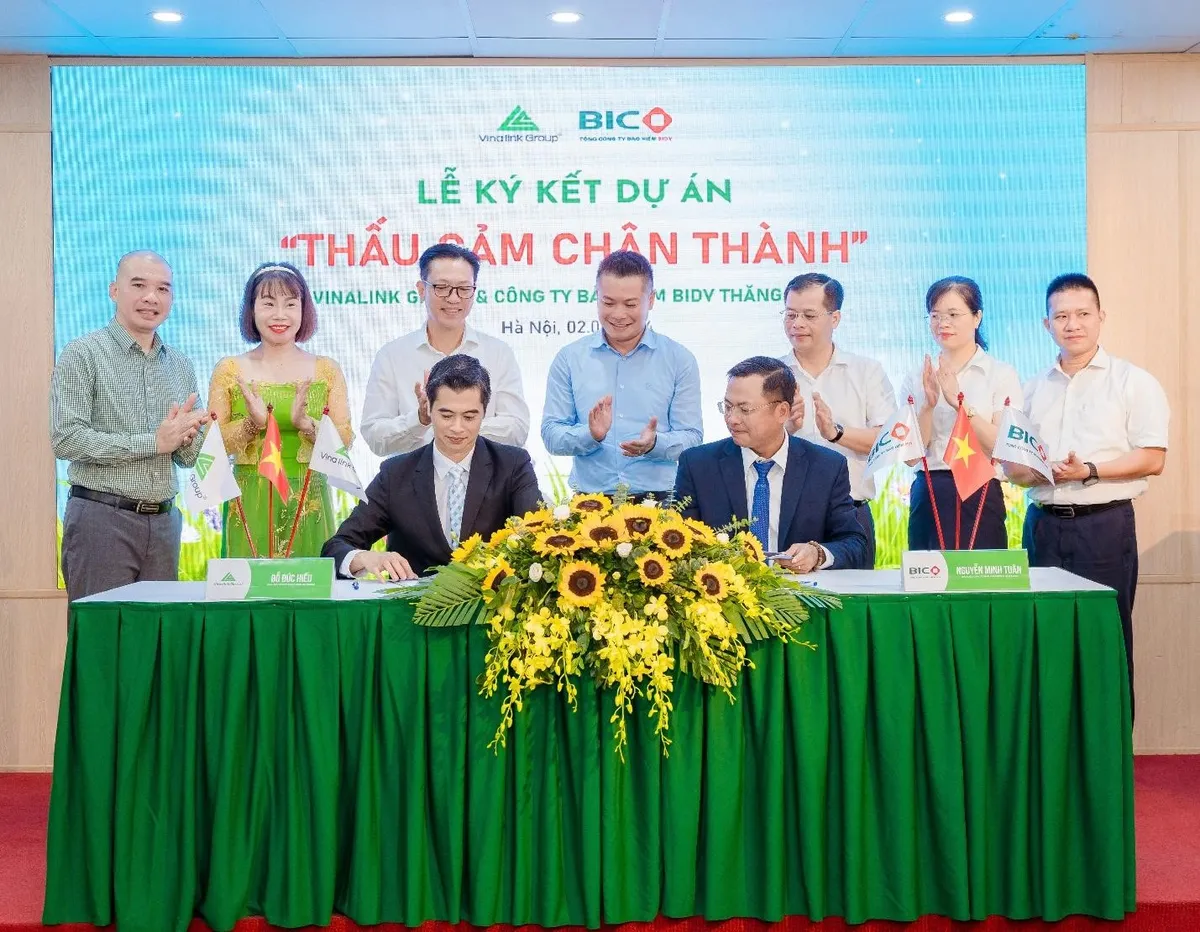 Vinalink Group v&agrave; Bảo hiểm BIDV Thăng Long k&yacute; kết dự &aacute;n hợp t&aacute;c chiến lược Thấu cảm ch&acirc;n th&agrave;nh - Ảnh 1.