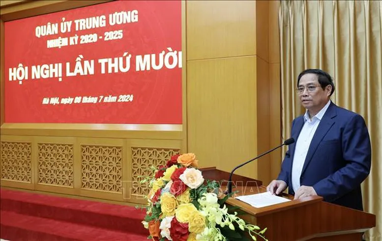 Chủ tịch nước Tô Lâm và Thủ tướng Phạm Minh Chính dự Hội nghị Quân ủy Trung ương - Ảnh 1.