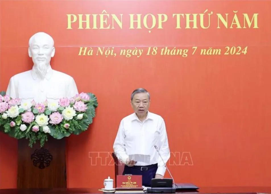 Chủ tịch nước T&ocirc; L&acirc;m chủ tr&igrave; Phi&ecirc;n họp thứ 5 Hội đồng Quốc ph&ograve;ng v&agrave; An ninh - Ảnh 1.