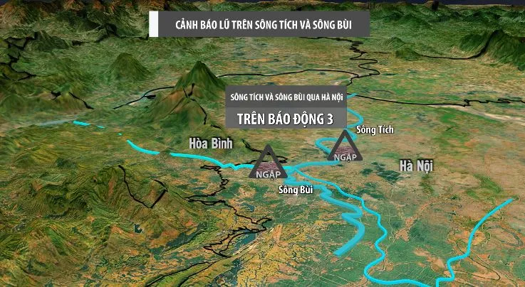 Hà Nội: 1 người mất tích do lũ cuốn trên sông Bùi  - Ảnh 1.