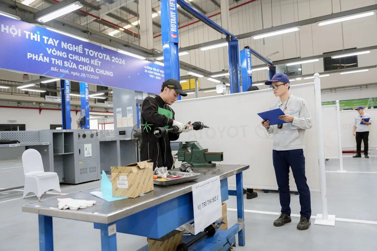 73 th&iacute; sinh tranh t&agrave;i tại chung kết Hội thi tay nghề Toyota 2024 - Ảnh 1.