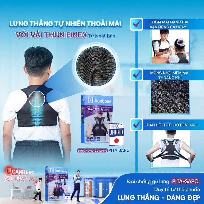 Khi n&agrave;o cần trang bị đai chống g&ugrave; lưng PITA-SAPO cho trẻ? - Ảnh 2.