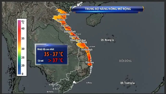 Trung Bộ bước vào đợt nắng nóng kéo dài, nguy cơ cháy rừng tăng cao - Ảnh 1.