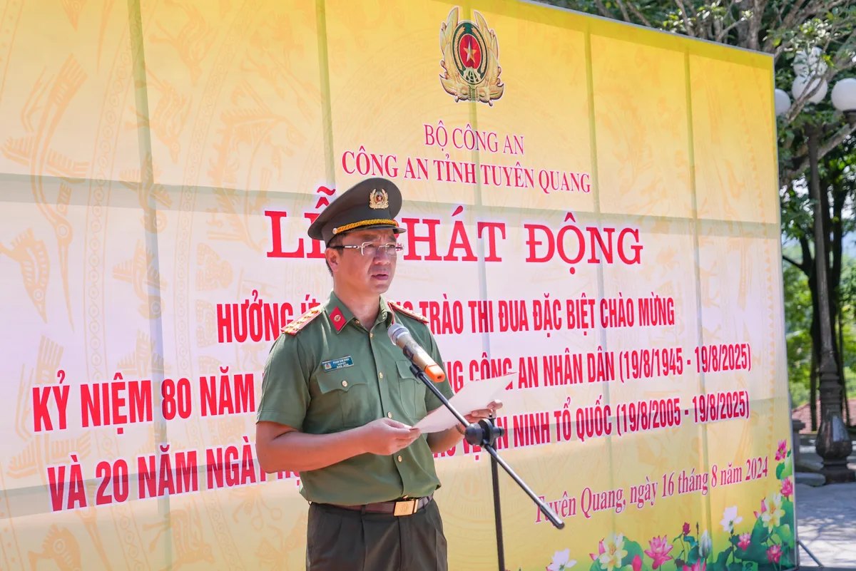 Tuyên Quang: Phát động phong trào thi đua chào mừng 80 năm Ngày truyền thống Công an nhân dân - Ảnh 3.