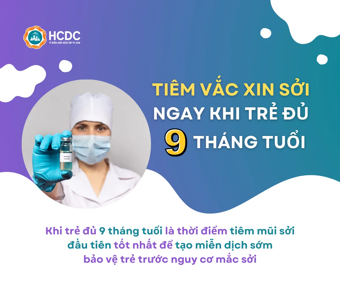 Infographic: Tiêm vaccine sởi ngay khi trẻ đủ 9 tháng tuổi - Ảnh 1. Infographic: Tiêm vaccine sởi ngay khi trẻ đủ 9 tháng tuổi - Ảnh 1.