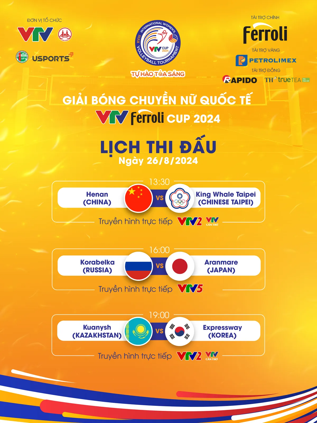 Lịch thi đấu và trực tiếp VTV Ferroli Cup 2024 trên VTV | Loạt trận vòng bảng - Ảnh 4. Lịch thi đấu và trực tiếp VTV Ferroli Cup 2024 trên VTV | Loạt trận vòng bảng - Ảnh 4.